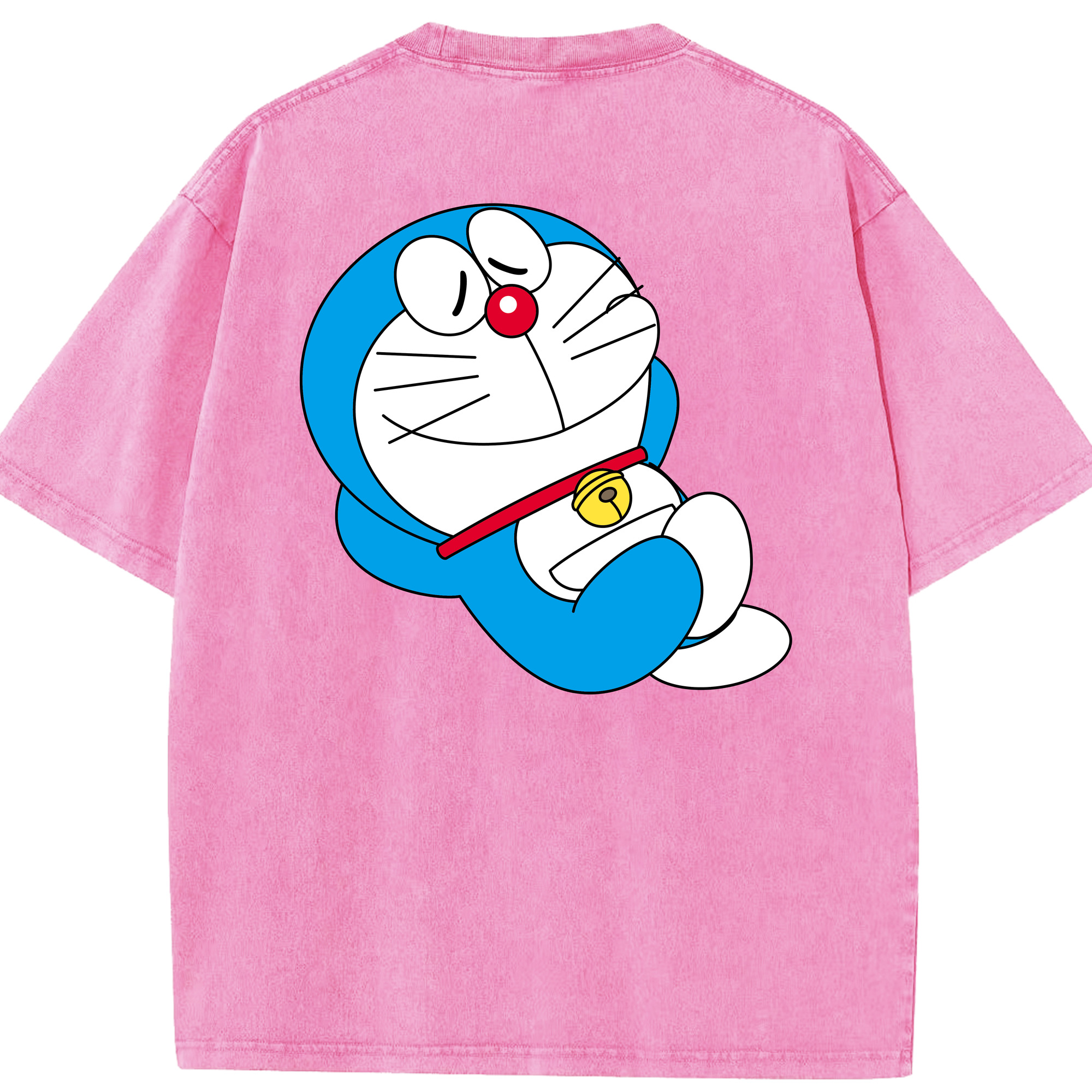 （画像用） ドラえもん Doraemon 綿100% ヴィンテージ風 半袖Tシャツ（背面プリント）